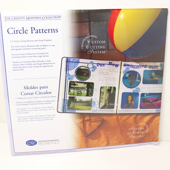 Creative Memories Scrapbooking Circle Patterns BNIP Custom Cutting System - Picture 1 of 9